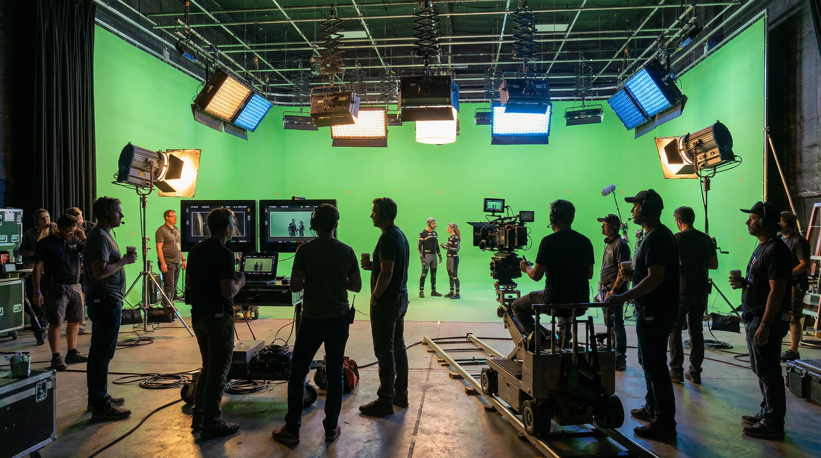 七濑爱丽丝虚拟制片影棚绿幕拍摄现场